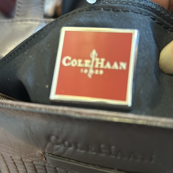 Cole Haan Leather and Wool Satchel - Picture 6 of 9